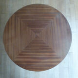 Round low table and glass 50s