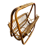vintage rattan magazine rack