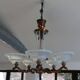Art Deco lustre, opalescent glass, Ezan & Petitot, signed.