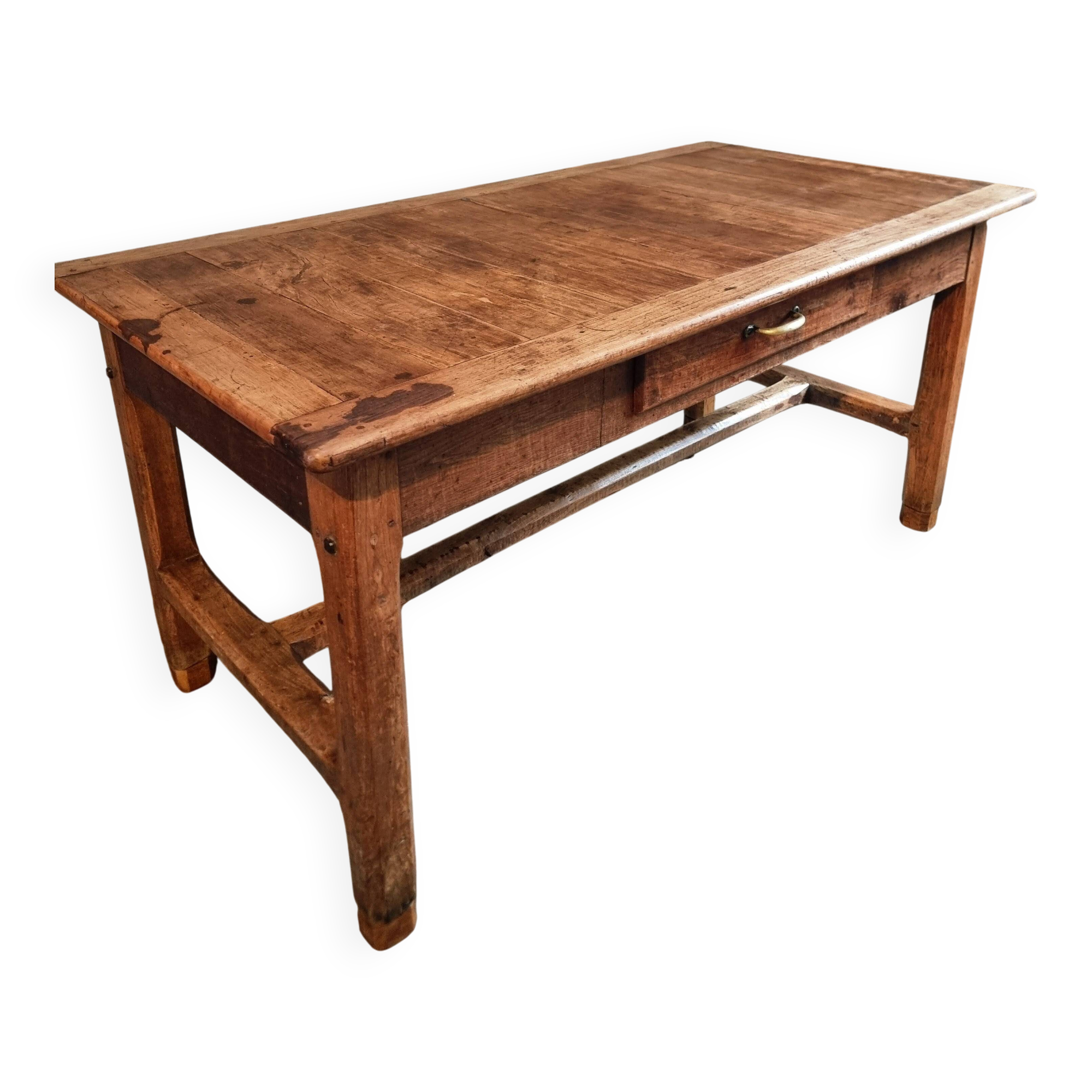 Antique French farmhouse dining table – Walnut work table, late 19th century