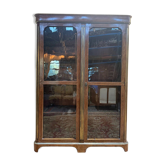 Bibliothèque-vitrine deux portes – Époque Louis XVI – Sapin, marqueterie et