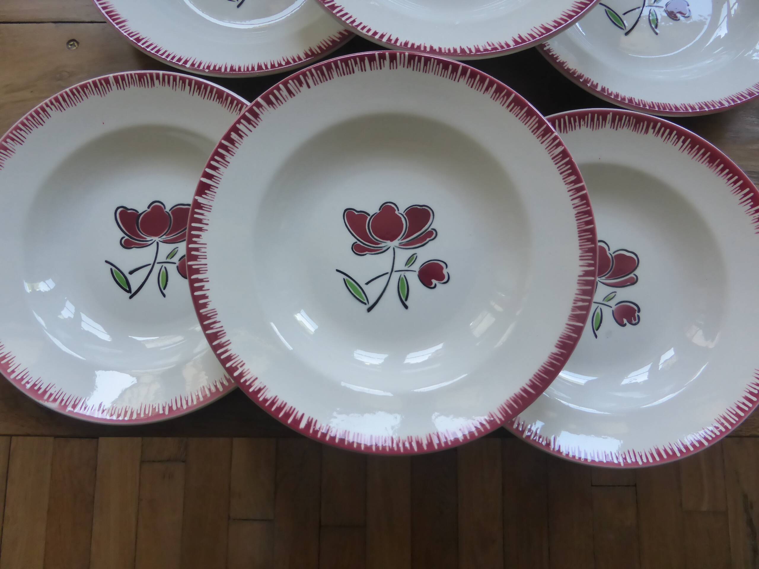 6 deep plates Badonviller 200851