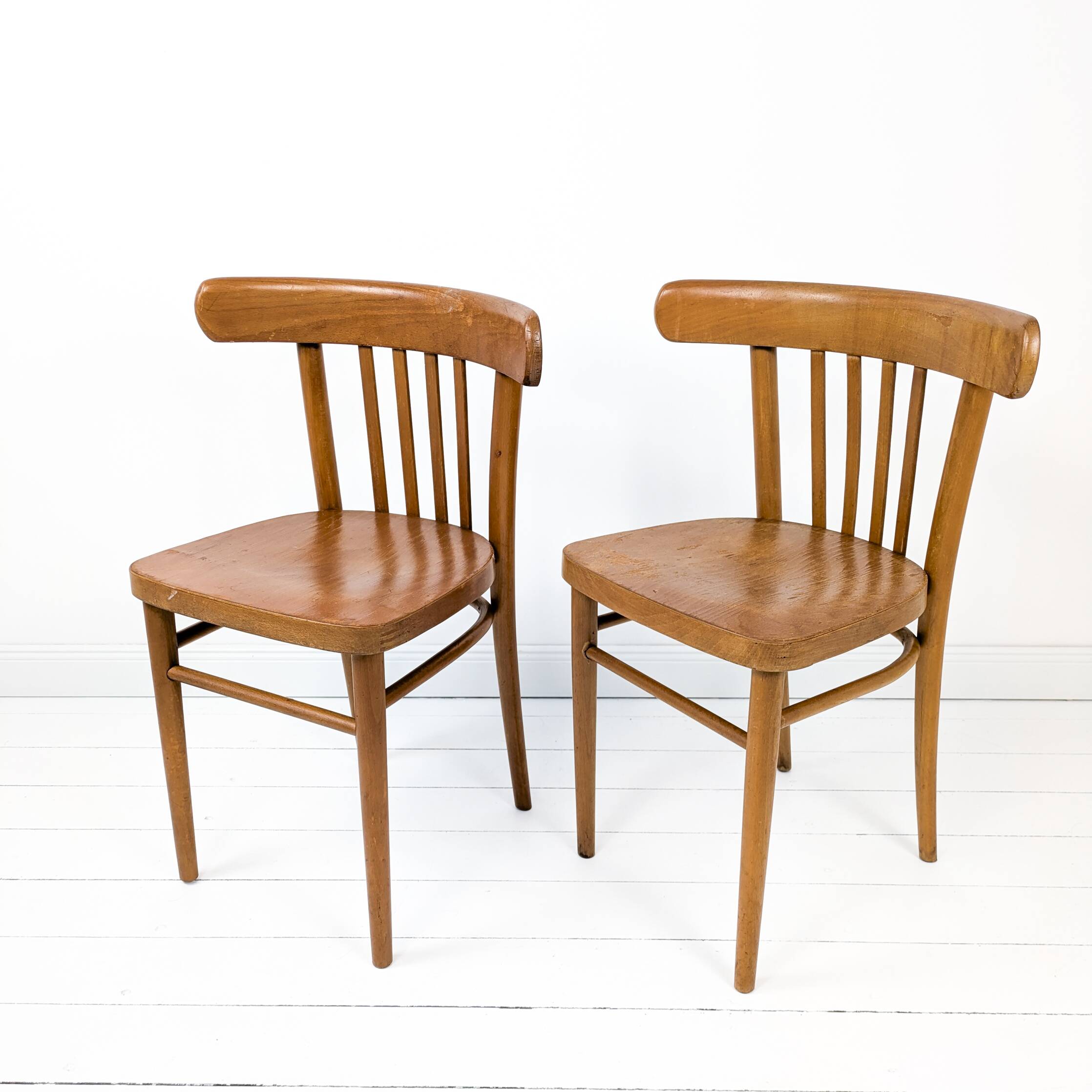 2pcs Chaise de café Chaise de bistrot Mid Century Vintage Café Bistro Streb