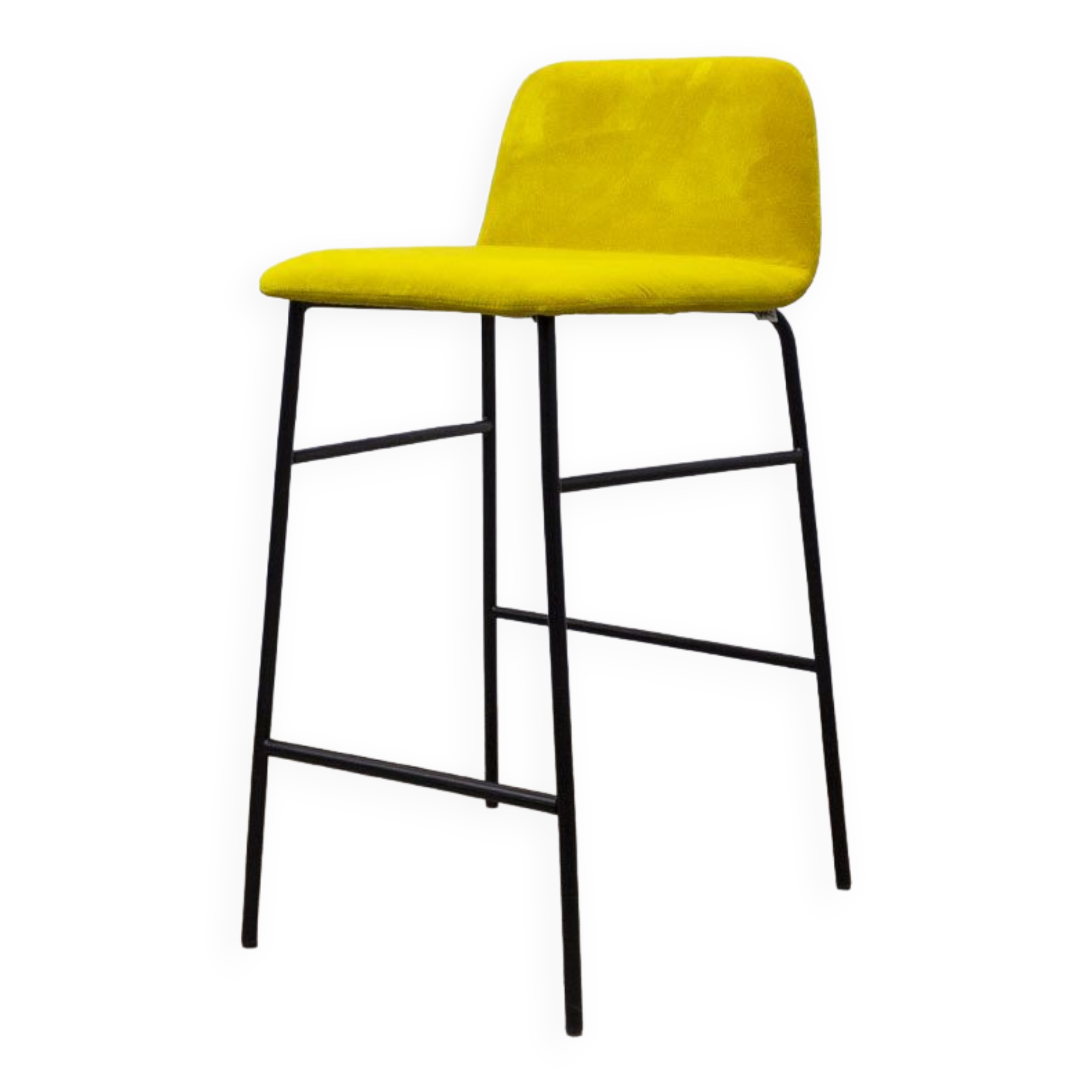 TrabA' Bardot Met high stool in yellow fabric