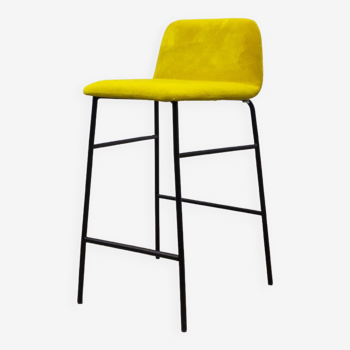 Tabouret haut TrabA' Bardot Met en tissu Jaune