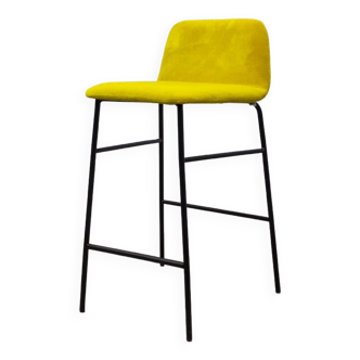 Tabouret haut TrabA' Bardot Met en tissu Jaune