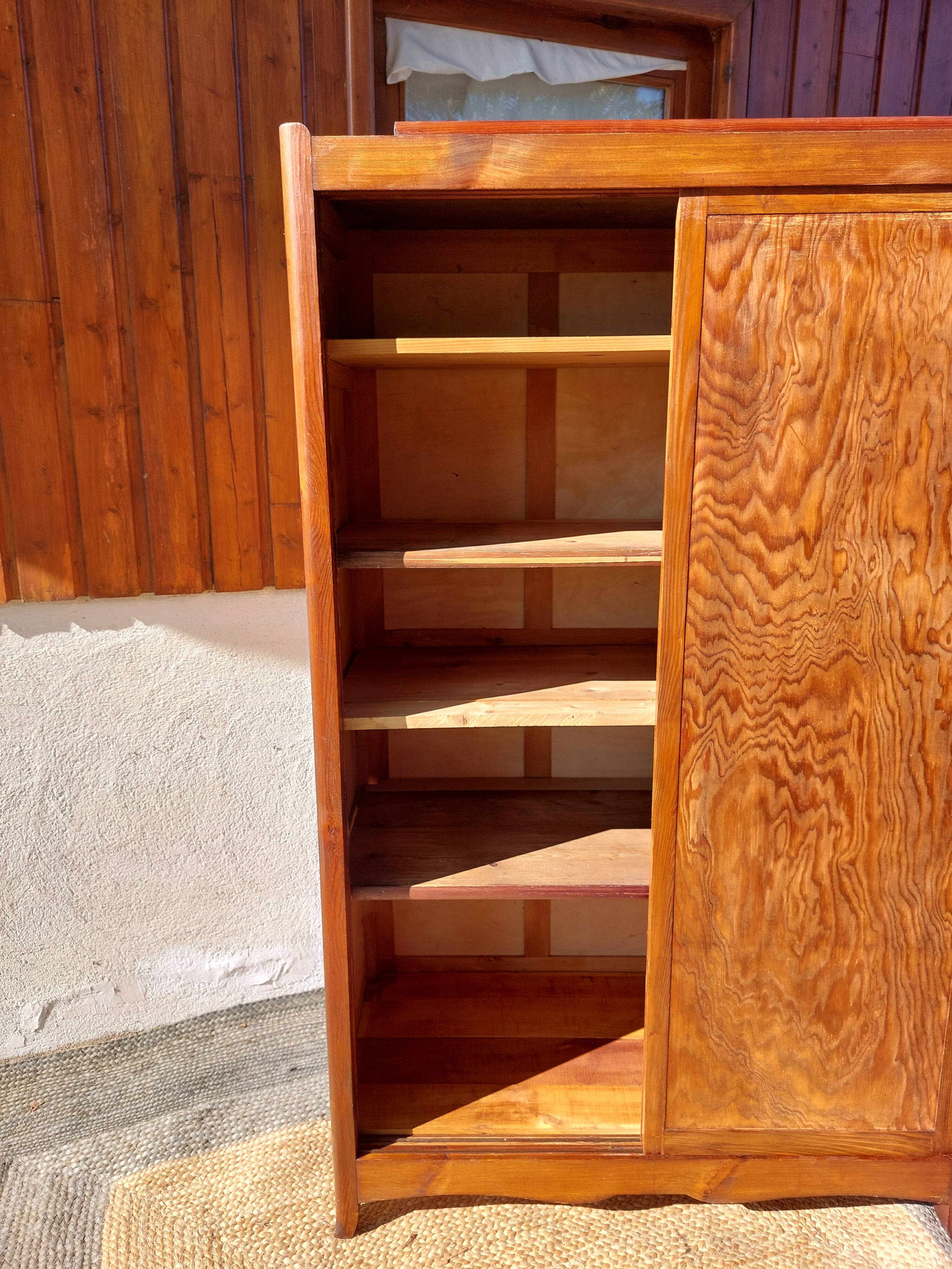 sliding door wardrobe, vintage, possible hanging space