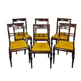 Set of 6 carved wooden chairs