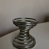 chrome diabolo spring candle holder 1970