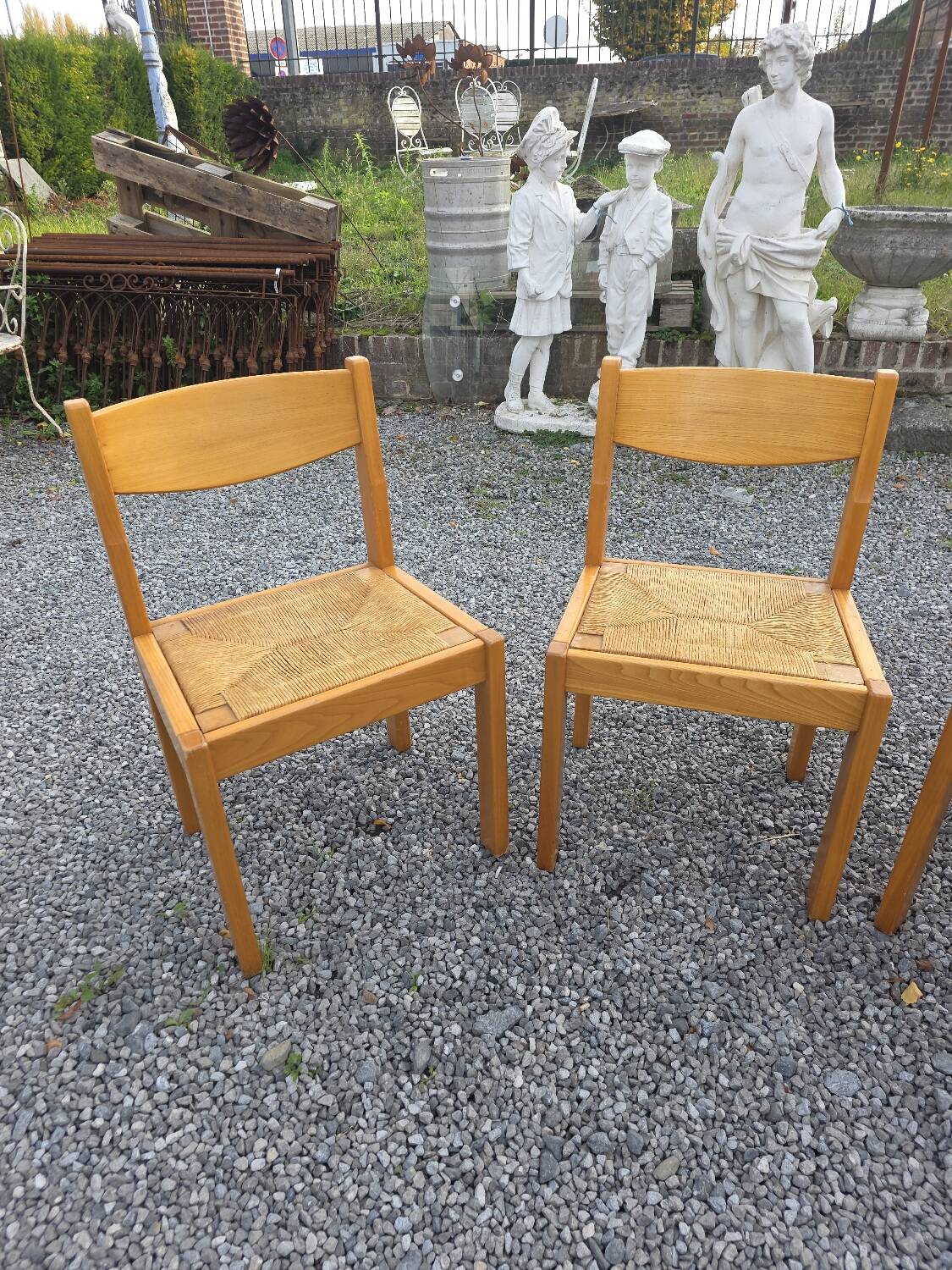 6 chaises vintage en orme maison Regain années 60
