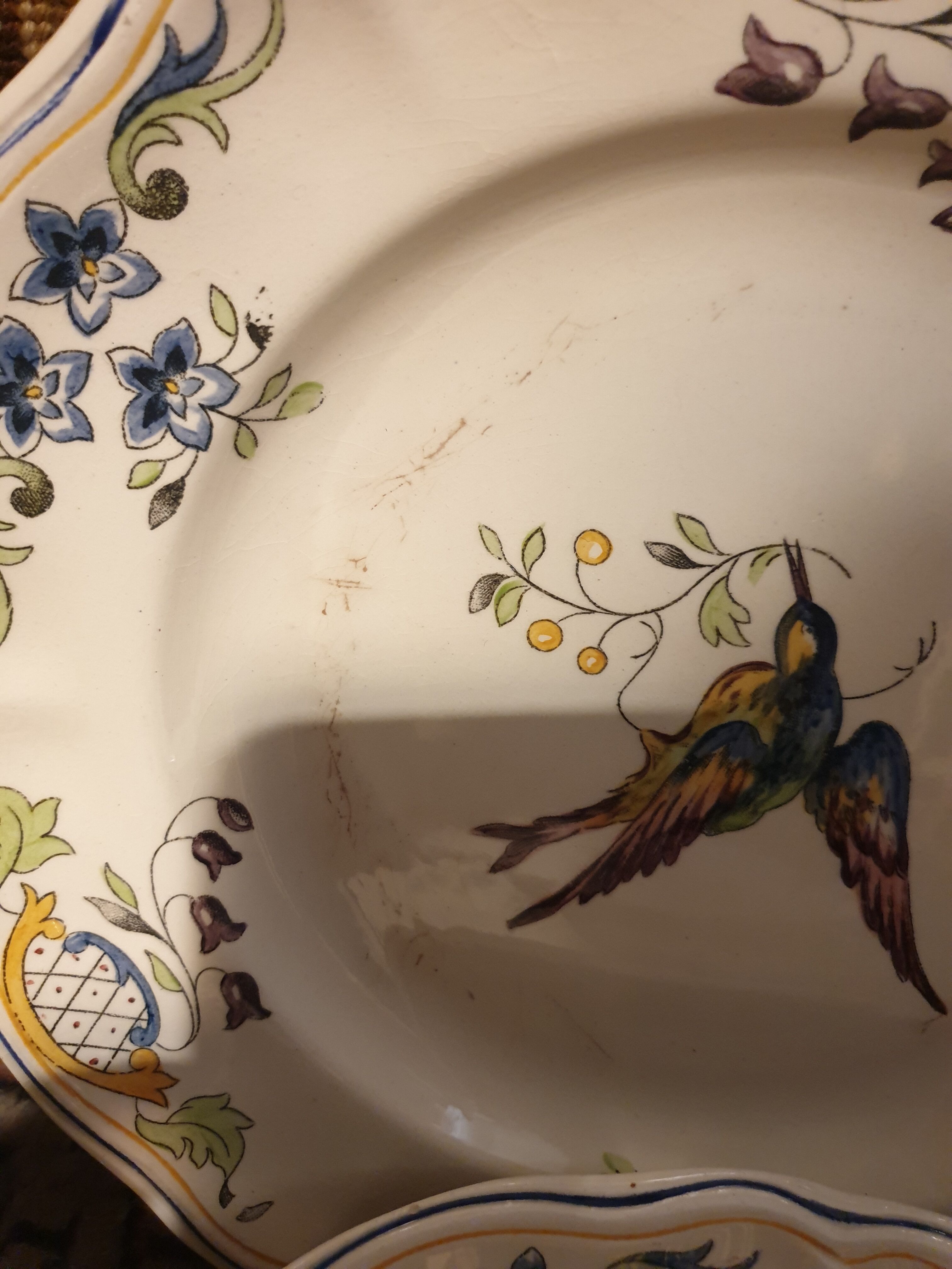 7 plates 25,5cm Clery Longchamp