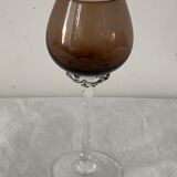 Set of 6 murano 1970 colored digestive glasses