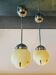 Art deco pendant lamp set, 1930s