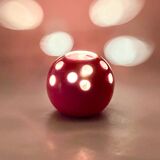 Vintage Red Ceramic Lamp Handcrafted in Italy, 1970s