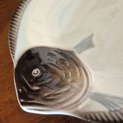 3 assiettes à poisson Longwy Copenhague vintage