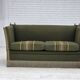 1970s, Danish 2-seater drop arm "Spanish" sofa, furniture wool.
