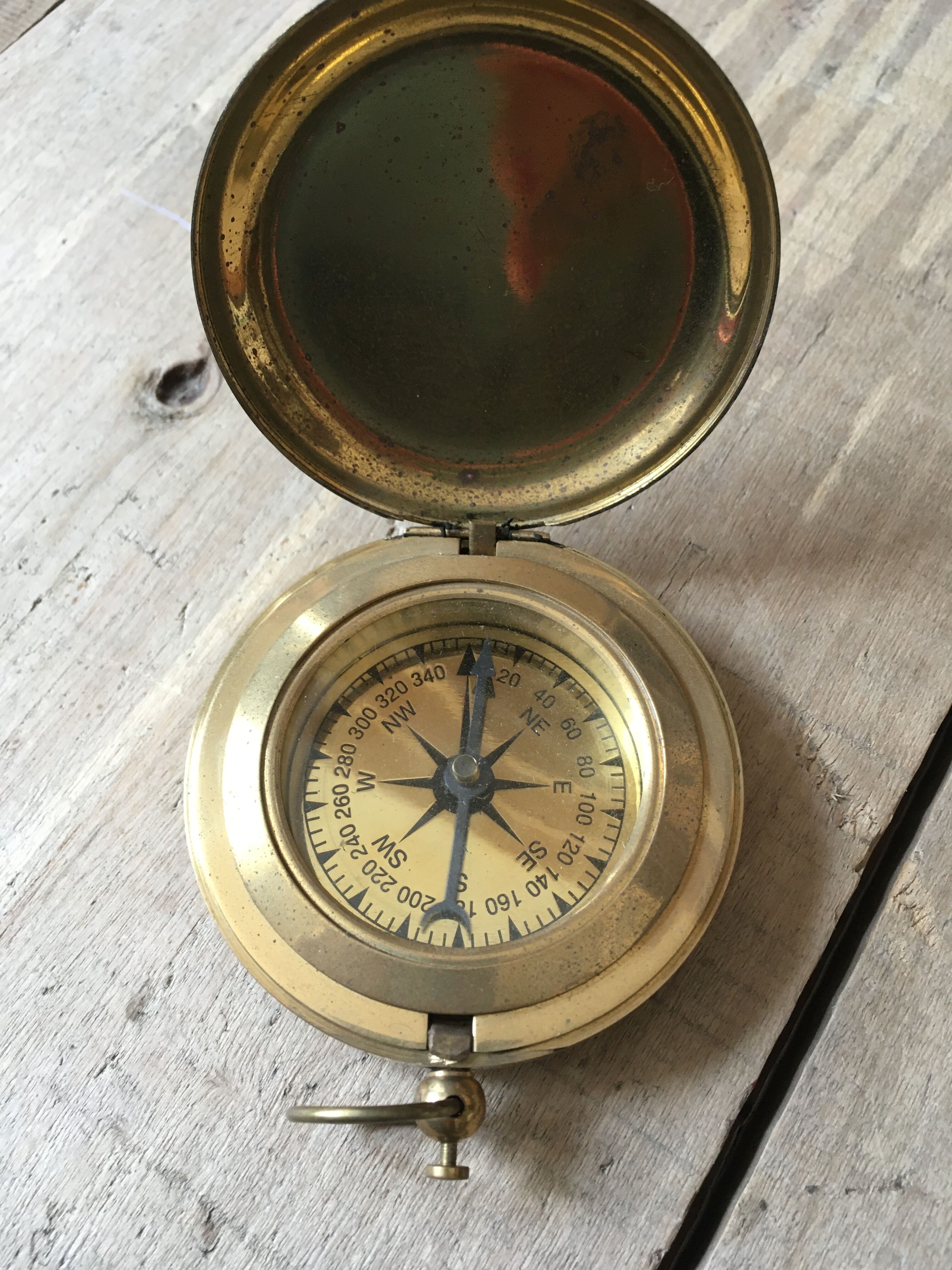 Old pocket compass
