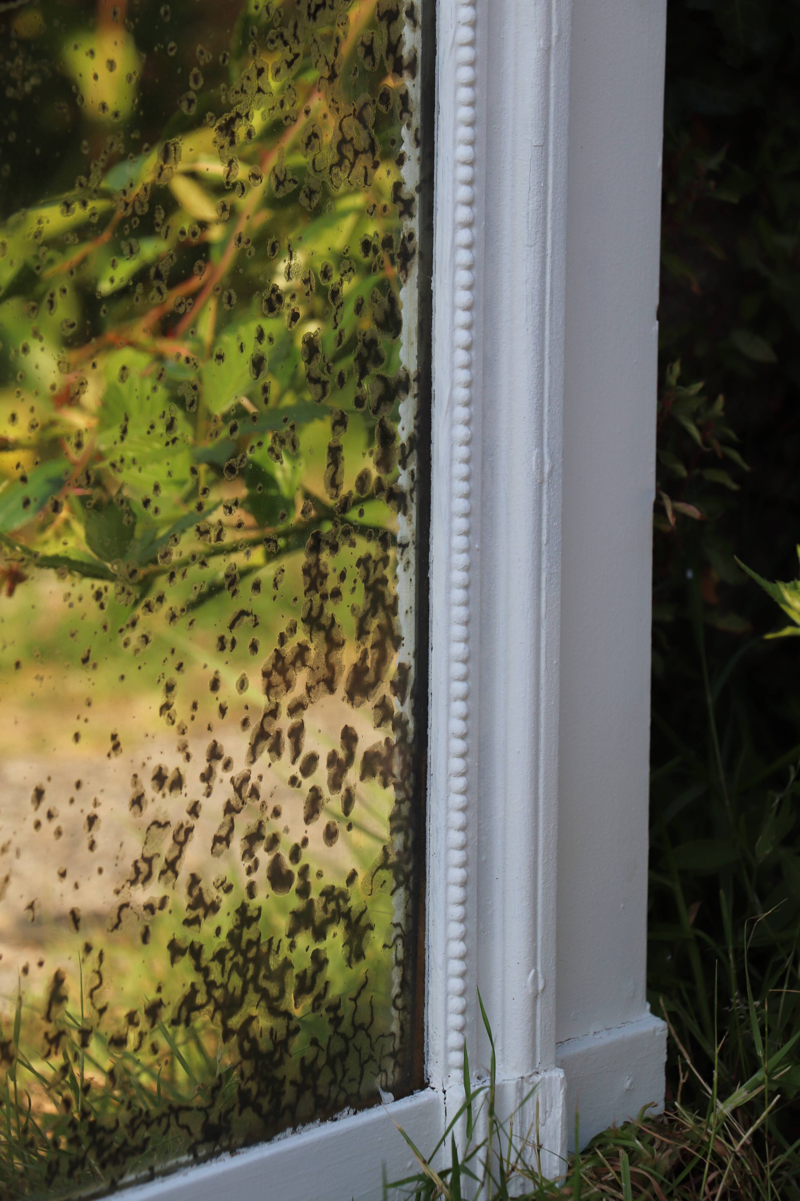 19th-century trumeau woodwork mirror 157x102cm