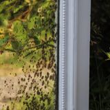 19th-century trumeau woodwork mirror 157x102cm