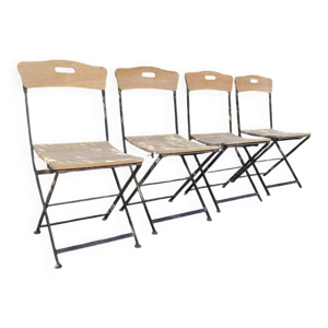 4 chaises pliantes bois