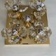 Brass wall lamp with glass prisms