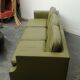 Canapé Jansen cuir vert olive France 1970