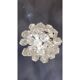 A pair of champagne "poliedro" murano glass chandelier