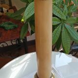 large Napoleon III bronze and onyx column lamp