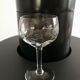 Set of 4 crystal wine glasses engraved 50-60s