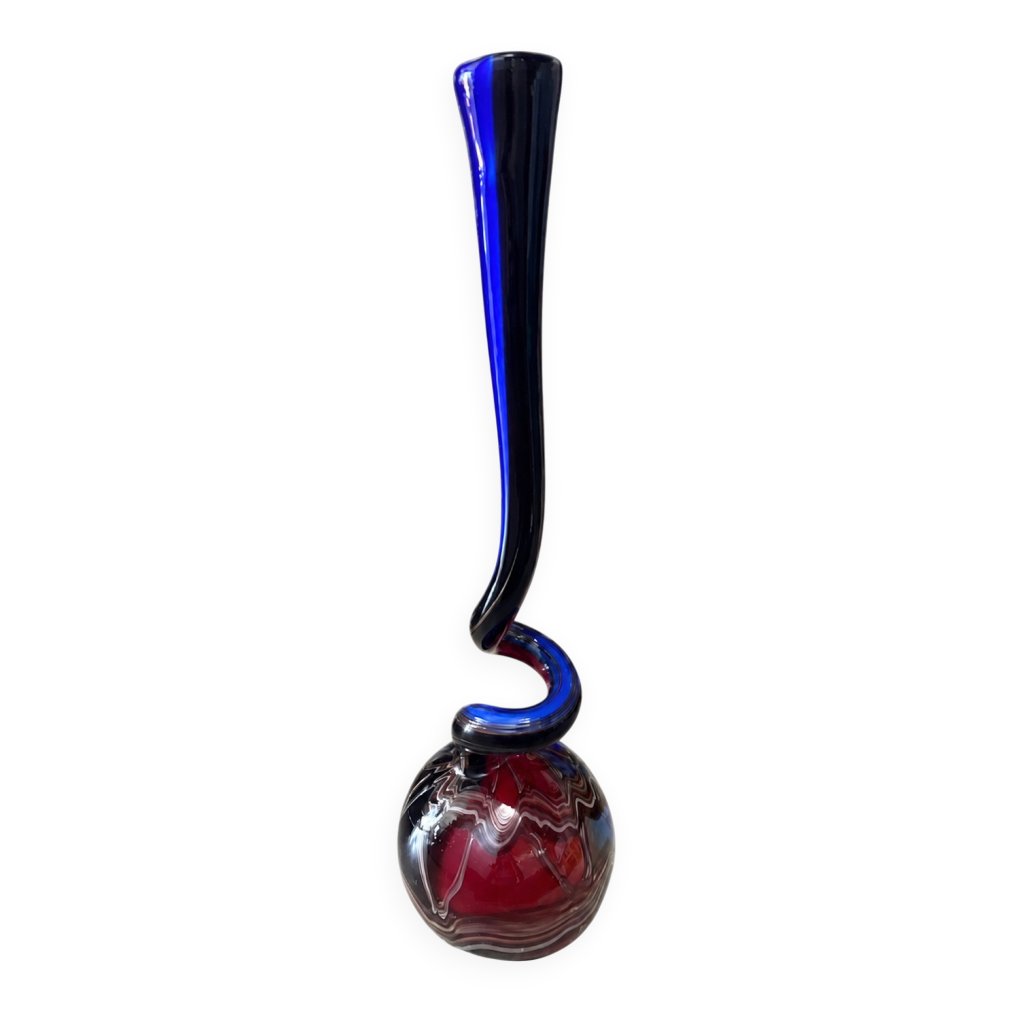 Vase de sol en verre de Murano sculpture 64 cm style mid-century moderne Fenicio Somm