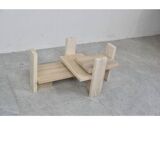 Table basse vintage par Willy Ballez, années 1970