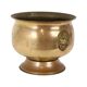 Antique Brass Jardinière Plant Pot with Lion Heads, Early 20th Century