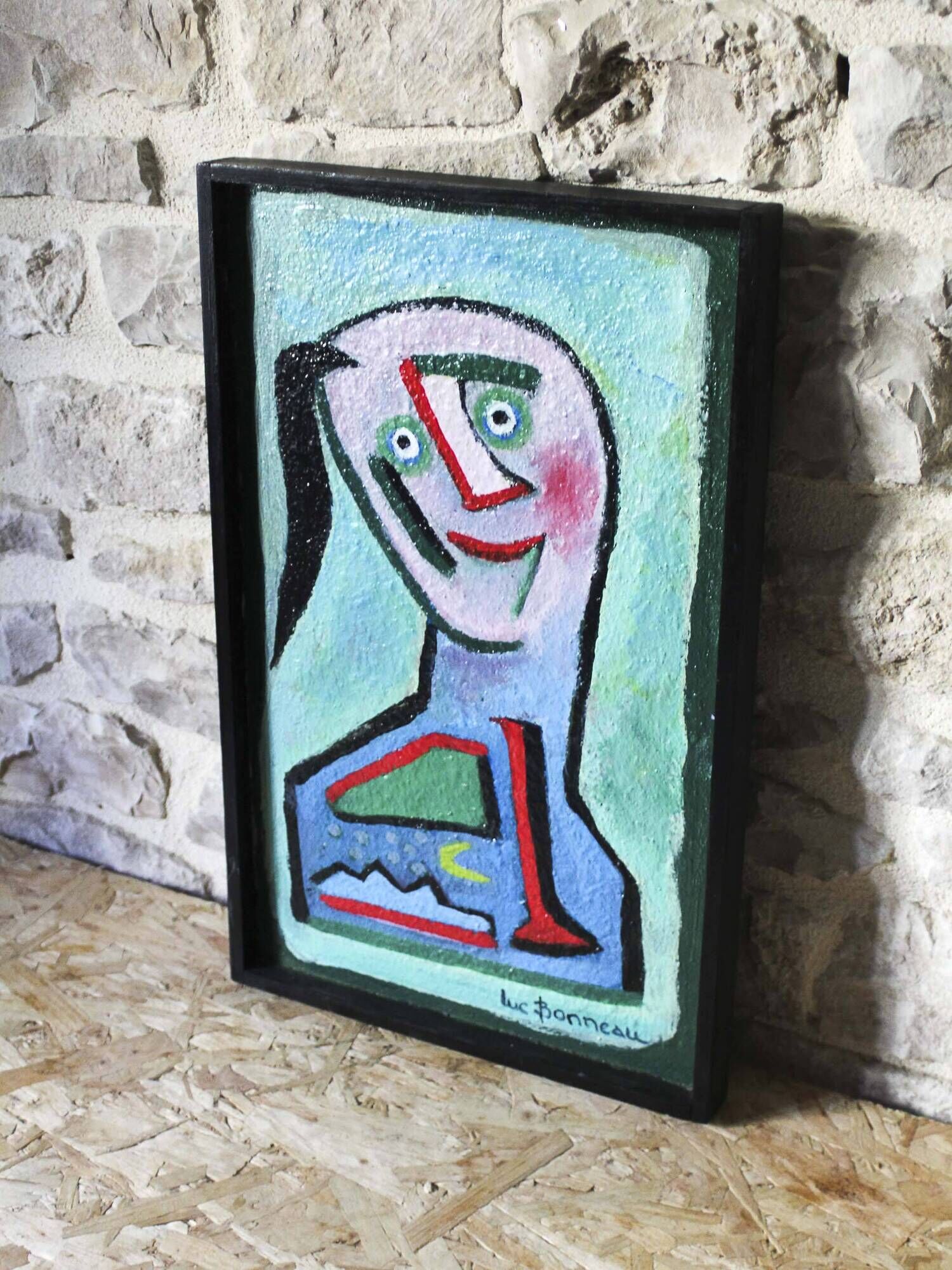Portrait of a woman by Luc Bonneau Oil on panel