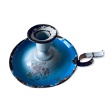 Old enamelled metal candlestick