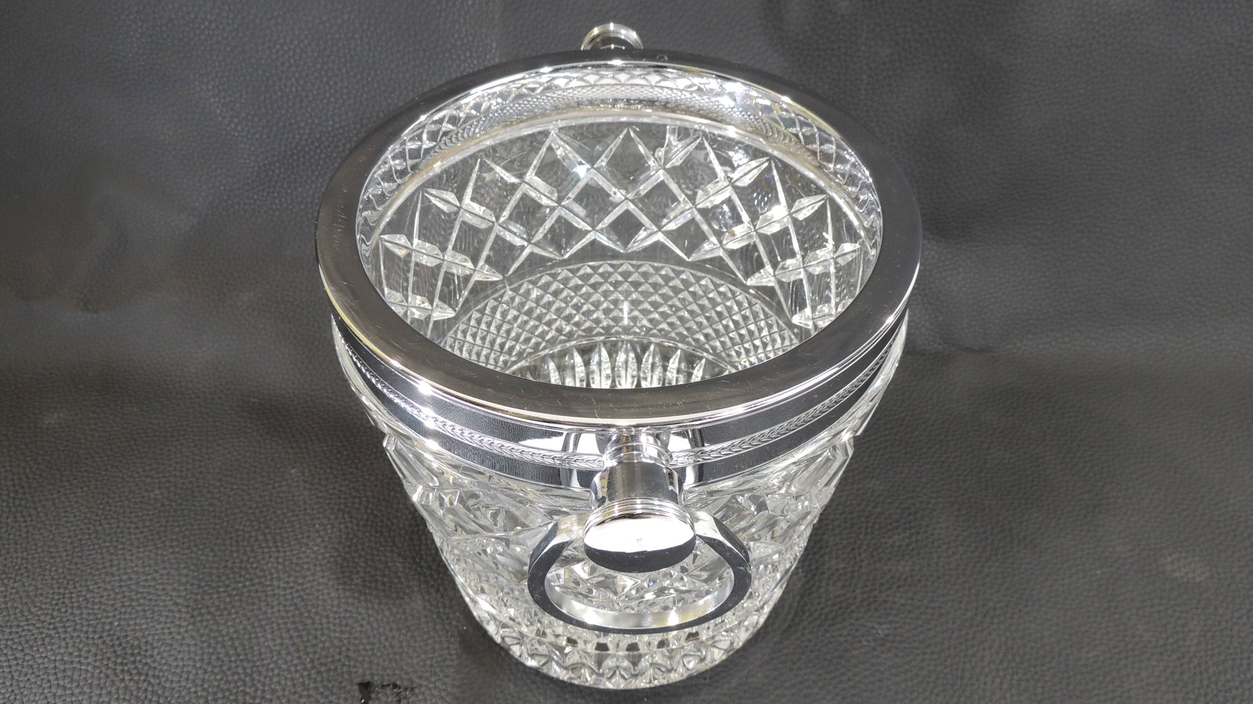 Champagne bucket cut glass
