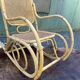 Rocking chair en cannage et rotin