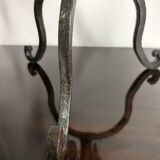 Brutalist wrought iron candlestick from the 60s