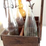 Old bottle wooden door