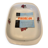 Plat Vintage de Sarreguemines Pyroblan pour le Four