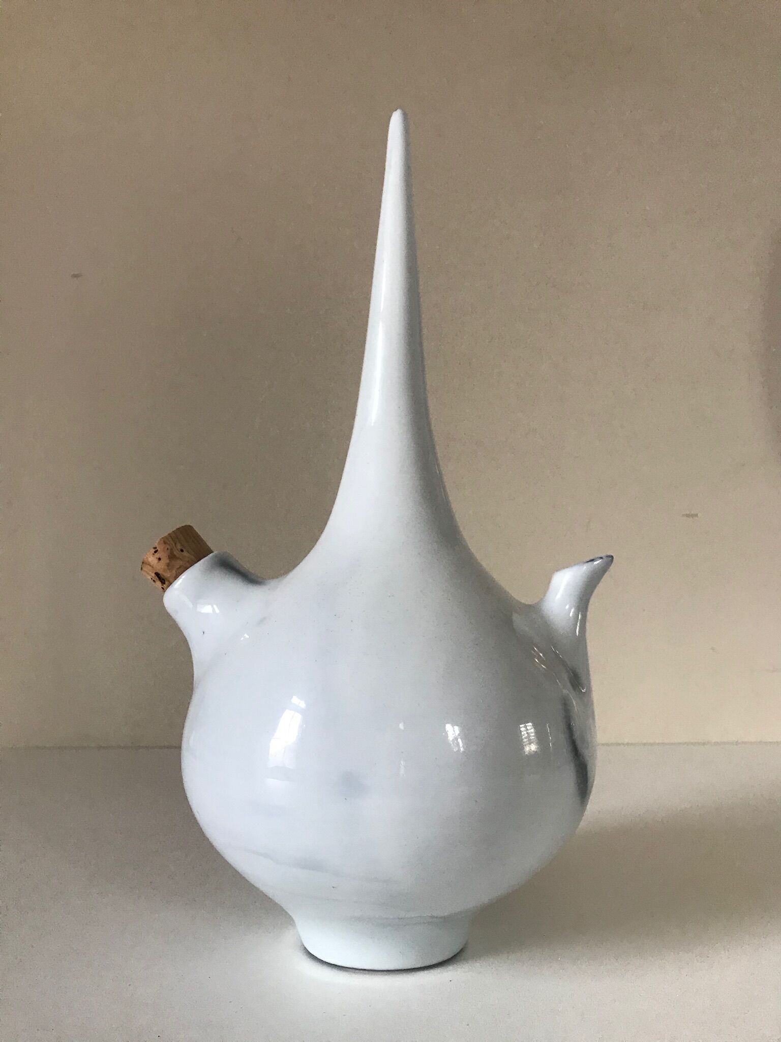 Ceramic alcohol bottle design roger capron 1960