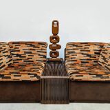 Vintage modular 2 seater sofa 'Graphic'