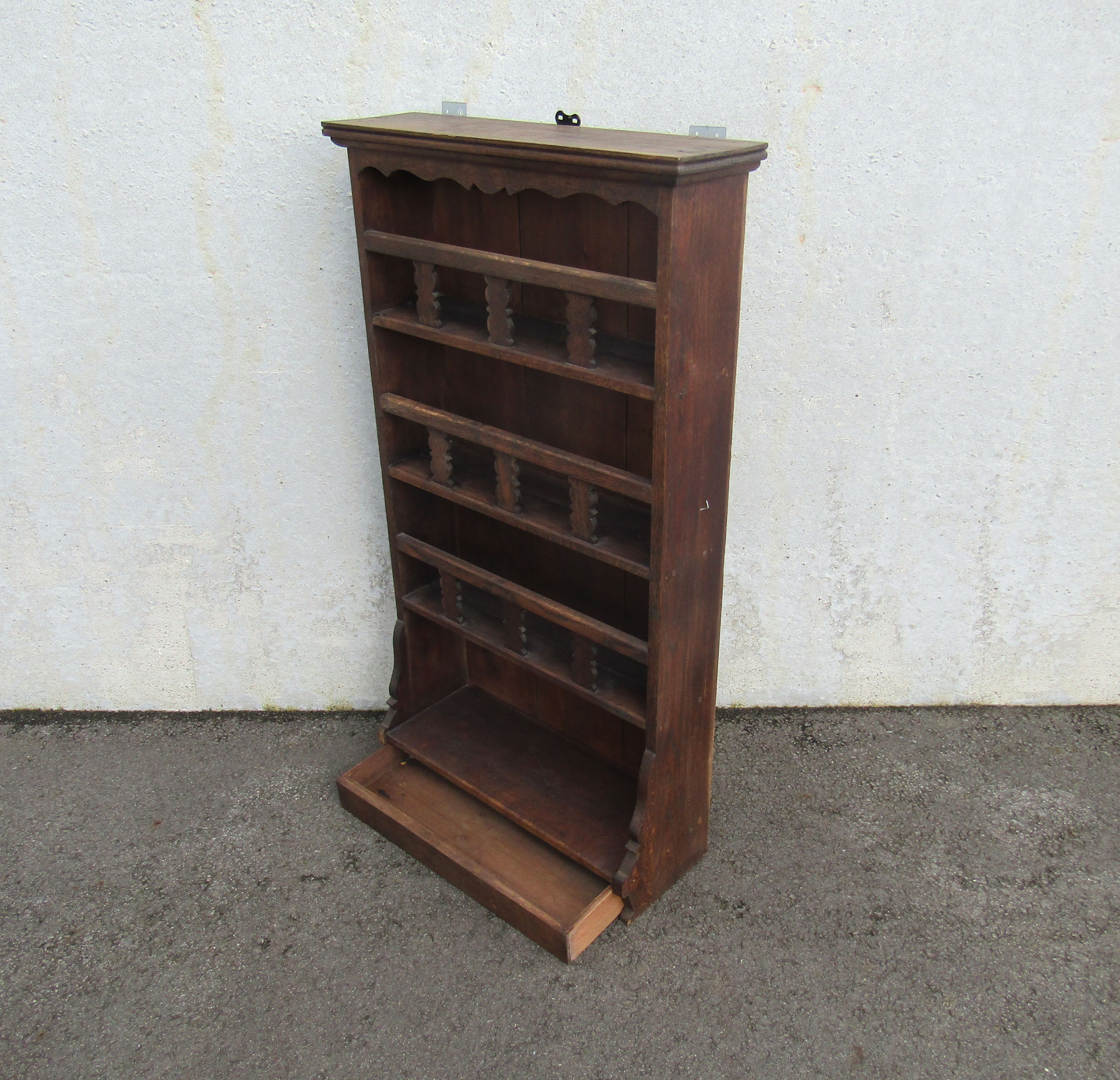 Old apothecary shelf