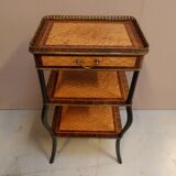 Table d'appoint antique Napoléon 3 avec marqueterie