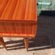 Pair of cherry wood marquetry bedside tables