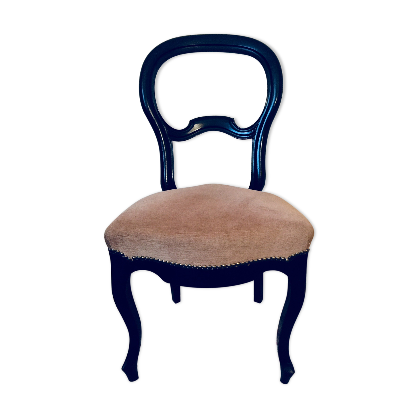 Chair Louis Philippe velvet rose