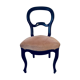 Chaise Louis Philippe velour rose