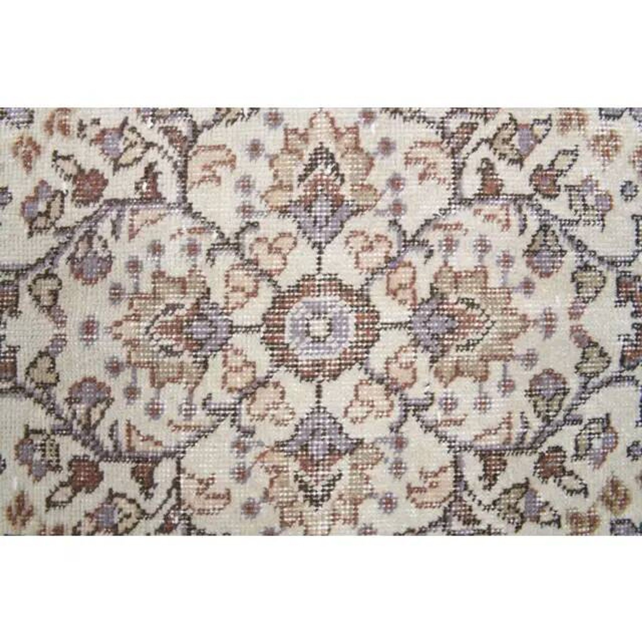 Vintage Turkish Hand-Knotted Wool Cotton Beige Area Rug 158x284