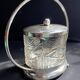 Biscuitier cristal taillé et métal argenté F. W. Quist (1831-1903)