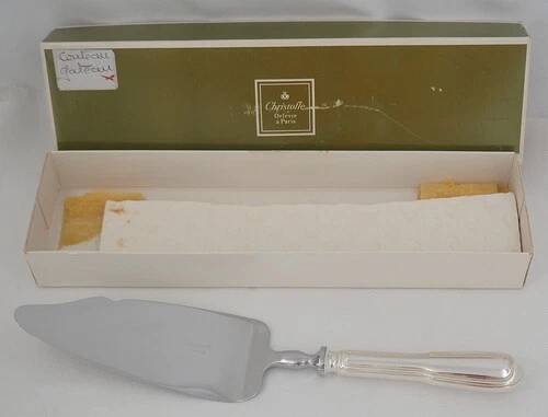 Christofle Chinon Filet, cutting pie server in silver-plated metal, in excellent condition.