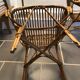 Pair of vintage rattan armchairs